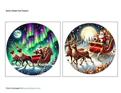 Santas Sleigh Card Toppers