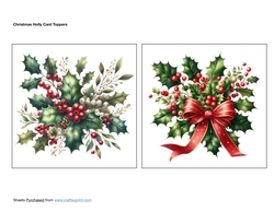 Christmas Holly Card Toppers