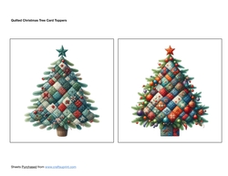 Quilted Christmas Tree Card Toppers