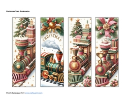 Christmas Train Bookmarks