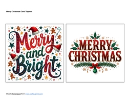 Merry Christmas Card Toppers