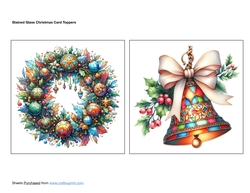 Stained Glass Christmas Card Toppers