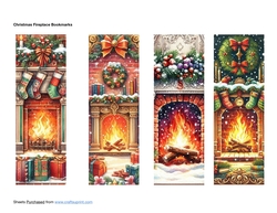 Christmas Fireplace Bookmarks