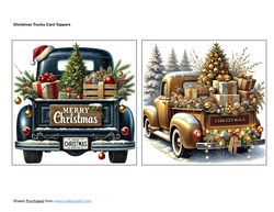 Christmas Trucks Card Toppers