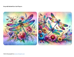 Dragonfly Stained Glass Card Toppers