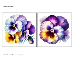 Pansy Card Toppers