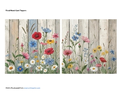 Floral Wood Card Toppers