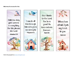 Bible Verse Bookmarks For Kids