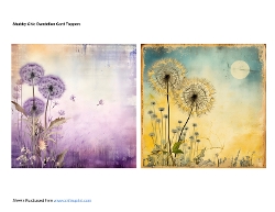 Shabby Chic Dandelion Card Toppers
