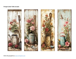 Vintage Garden Tin Bookmarks