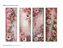 Shabby Chic Pink Floral Bookmarks
