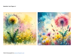 Dandelion Card Toppers 2