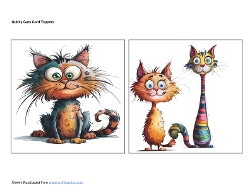 Quirky Cats Card Toppers
