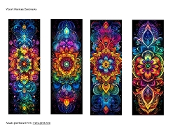 Vibrant Mandala Bookmark