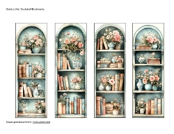 Shabby Chic Bookshelf Bookmarks