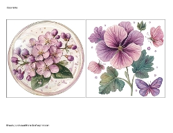 Whimsical Spring Flowers Card Toppers