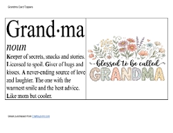 Grandma Card Toppers