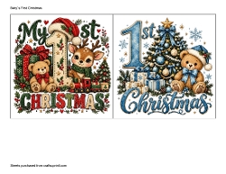 Baby`s First Christmas Card Toppers