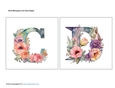 Floral Monogram C,D Card Toppers