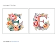 Floral Monogram E,F Card Toppers