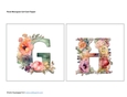 Floral Monogram G,H Card Toppers