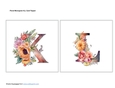 Floral Monogram K,L Card Toppers