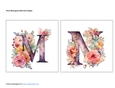 Floral Monogram M,N Card Toppers
