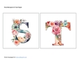 Floral Monogram S,T Card Toppers