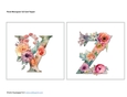 Floral Monogram Y,Z Card Toppers