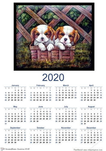 2020  calendar portrait AWWW