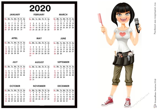 2020 Calendar -  Landscape Short Back n sides