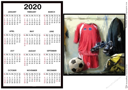2020 Calendar -  Landscape The Dresssing room