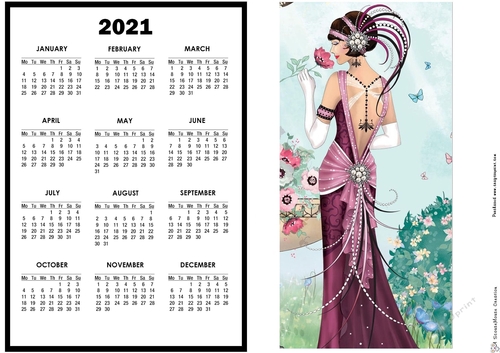 2021 Calendar - Take time to smell the flowers