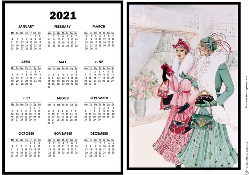 2021 Calendar - Shopping Ladies