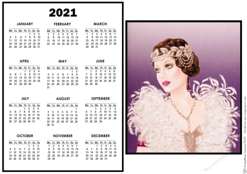 2021 Calendar feather Diva