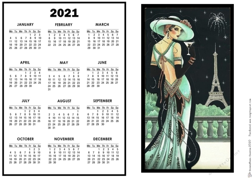 2021 Calendar Paris