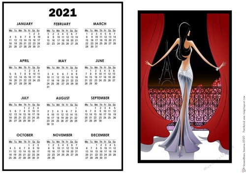 2021 Calendar Onto the Balcony