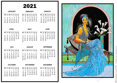 2021 Calendar Lovely with Lilies