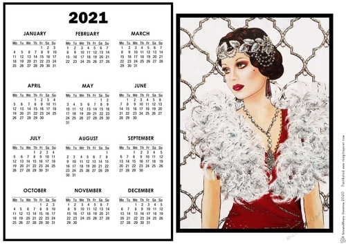 2021 Calendar Ravishing in Red