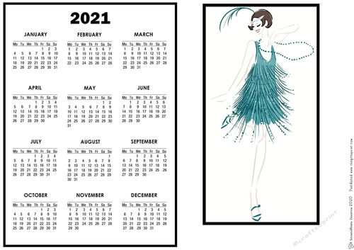 2021 Calendar The Flapper