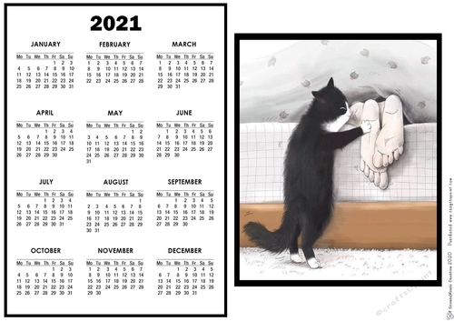 2021 Calendar Wakey Wakey