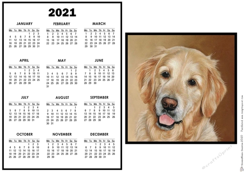 2021 Calendar Goldie