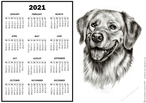 2021 Calendar Happy Doggo