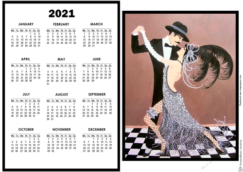 2021 Calendar - It takes 2 to Tango