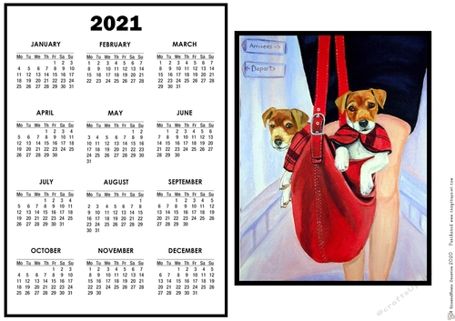 2021 Calendar Pups in a Bag