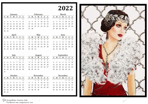 2022 Calendar Ravishing in Red