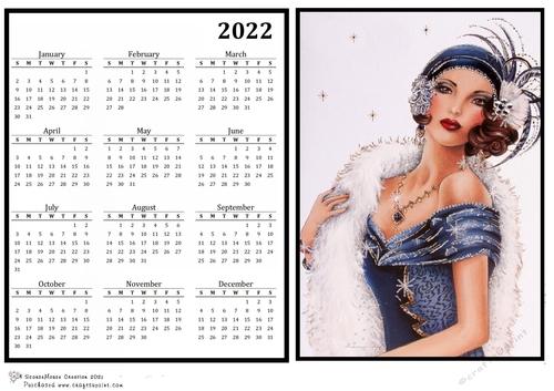 2022 Calendar Vision In Blue