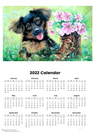 2022 Calendar Flowers For You Pup