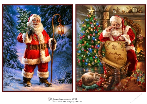 Santa with the tree and The Good List