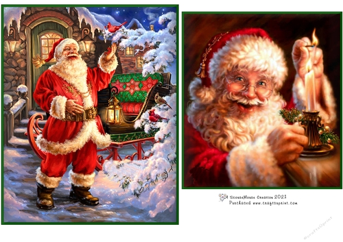 Santa, Candlelight and Cardinal Toppers